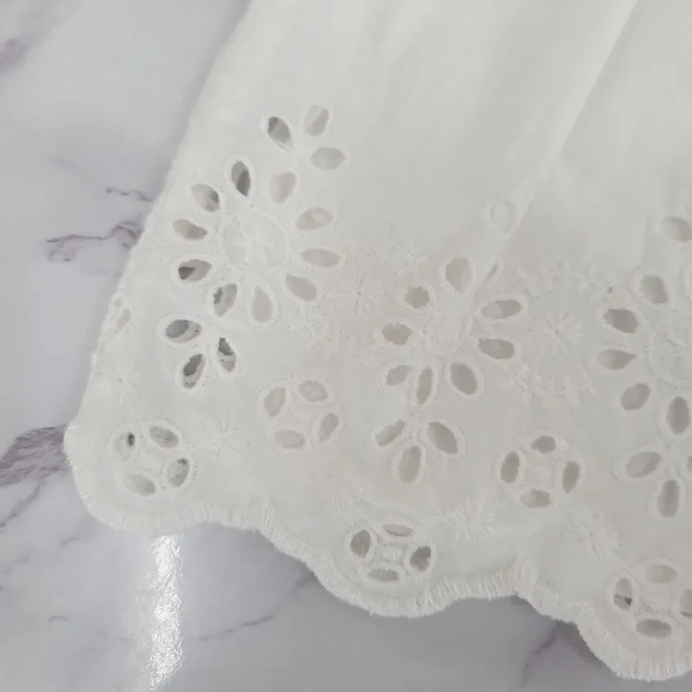 Baby Gap White Eyelet Dress / Blouse Cotton Girls Infant Size 6-12mo